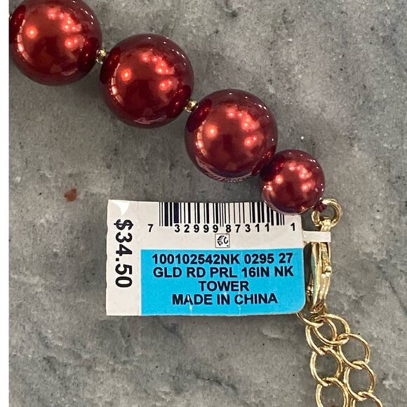 CHARTER CLUB Imitation 14mm Pearl Collar Necklace - Picture 4 of 4